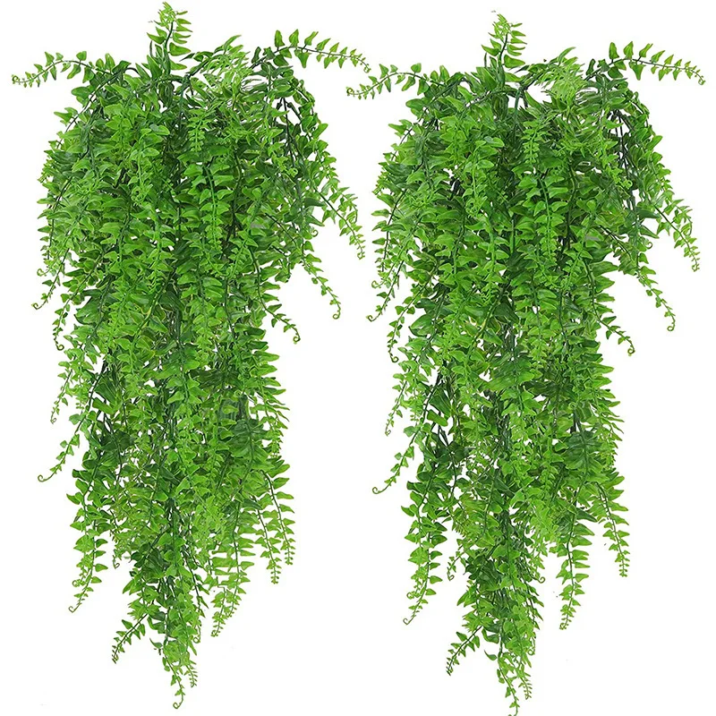 Artificial ferns plants fake decoration wedding items leaf garland hanging artificial plants for decoration