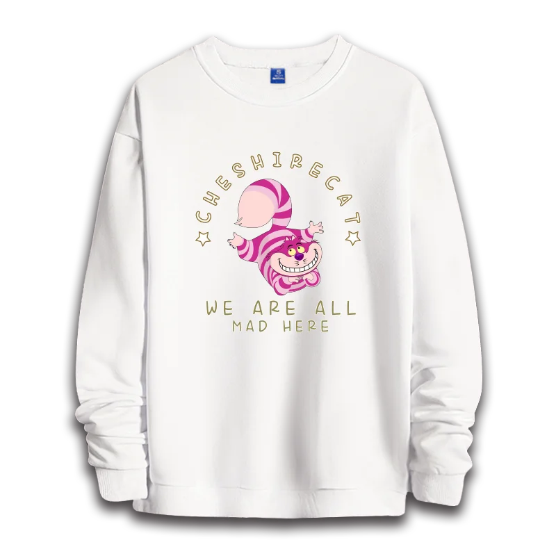 Sudadera con capucha de Alicia en el país de las maravillas para mujer, Sudadera con capucha suelta de cuello redondo, Sudadera con capucha informal