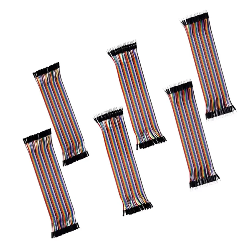 120pcs Multicolored Dupont Wire 40pin 20CM Male to Female 40pin Male to Male Female to Female Breadboard Jumper Ribbon Cable