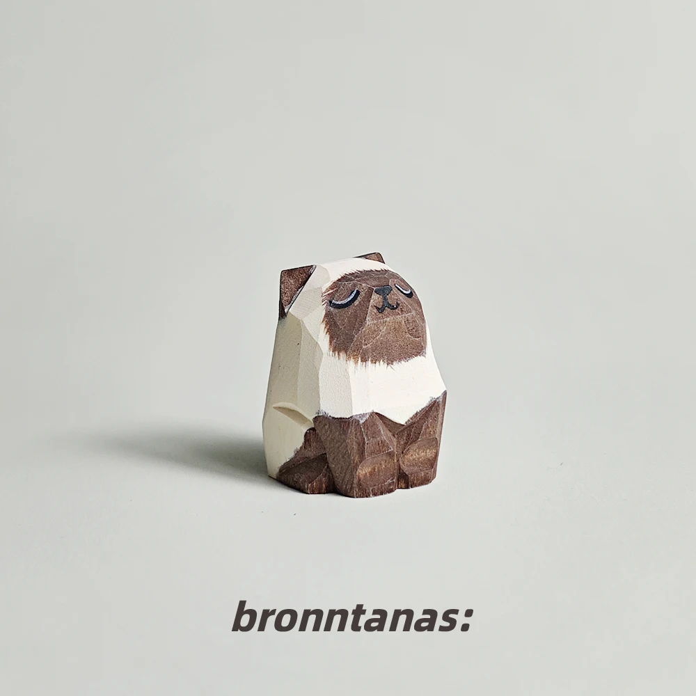 

Деревянная скульптура животного сиамского кота ручной работы, настольные украшения, креативный подарок на день рождения, милый художественный декор для пары, аксессуары для рабочего стола