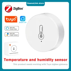 Tuya Zigbee 3.0 Temperature And Humidity Sensor Remote Monitor By Smart Life APP Battery Powered Work With Alexa Google Home