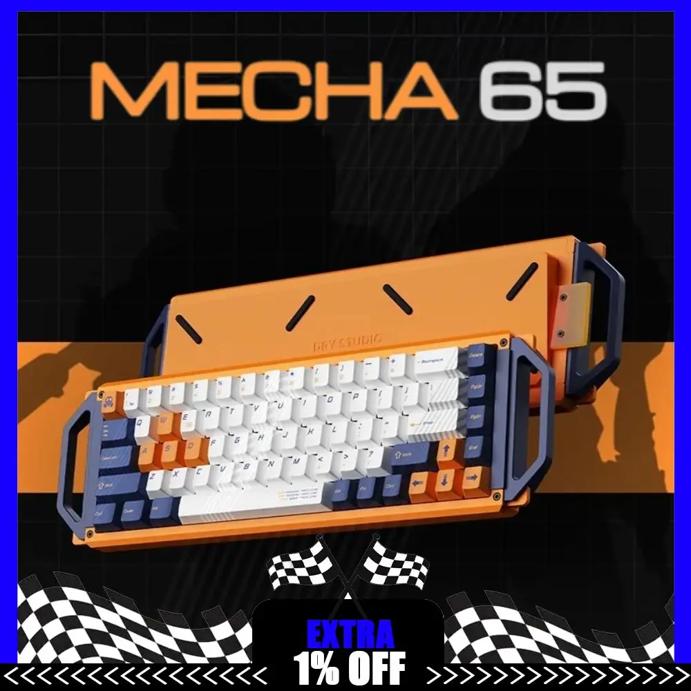 Angry Miao MECHA 65 Gaming Mechanical Keyboard 1MS Low Latency Wireless 1000hz Polling Rate 65 Layout HiFi Switch Aluminum shell