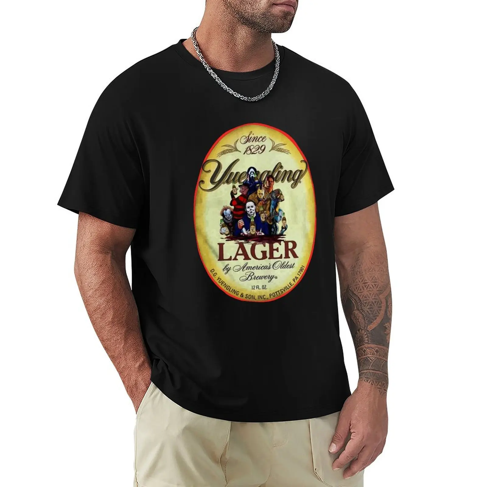 

Beer Halloween Since 1829 Yuengling Lager by Americas Oldest Brewery T-Shirt Casual Loose Fit Summer Tee Shirt