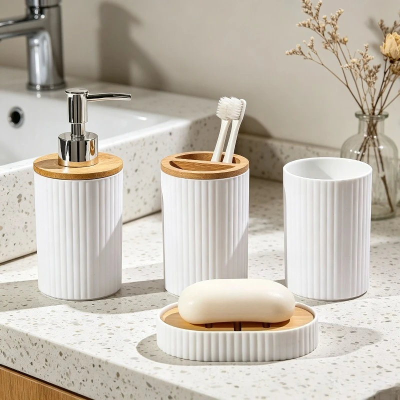 

Dispenser for Liquid Soap Hampoo Bottle Soap Dispenser Hand Soap Dispenser Toothbrush Holder Organizer Bathroom Accessories