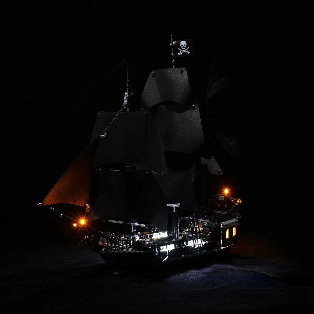 No Model Led Light Kit for Pirates of The Caribbean Series Black Pearl