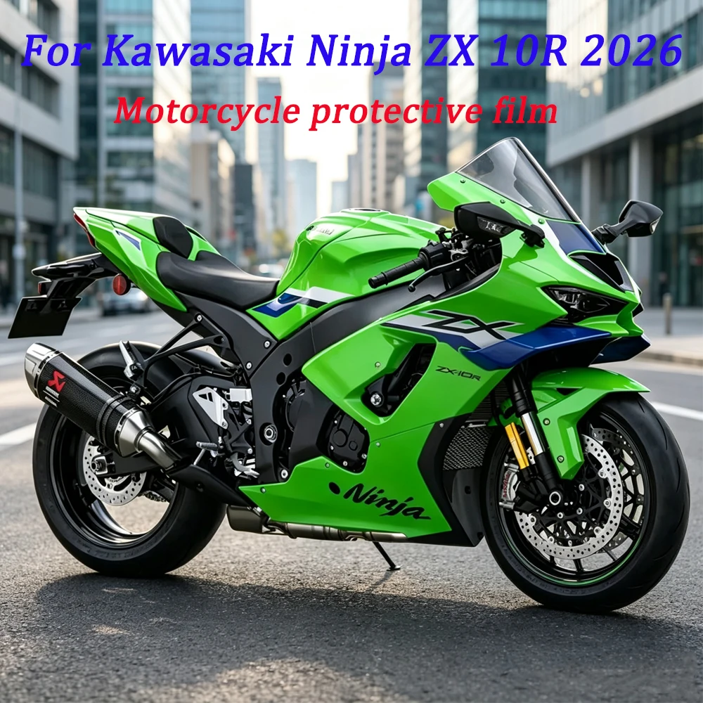 For Kawasaki Ninja ZX 10R 2026 Motorcycle PPF ZX10R Paint Protection Film Full Body Kit Invisible Self-Healing TPU Clear Sticker