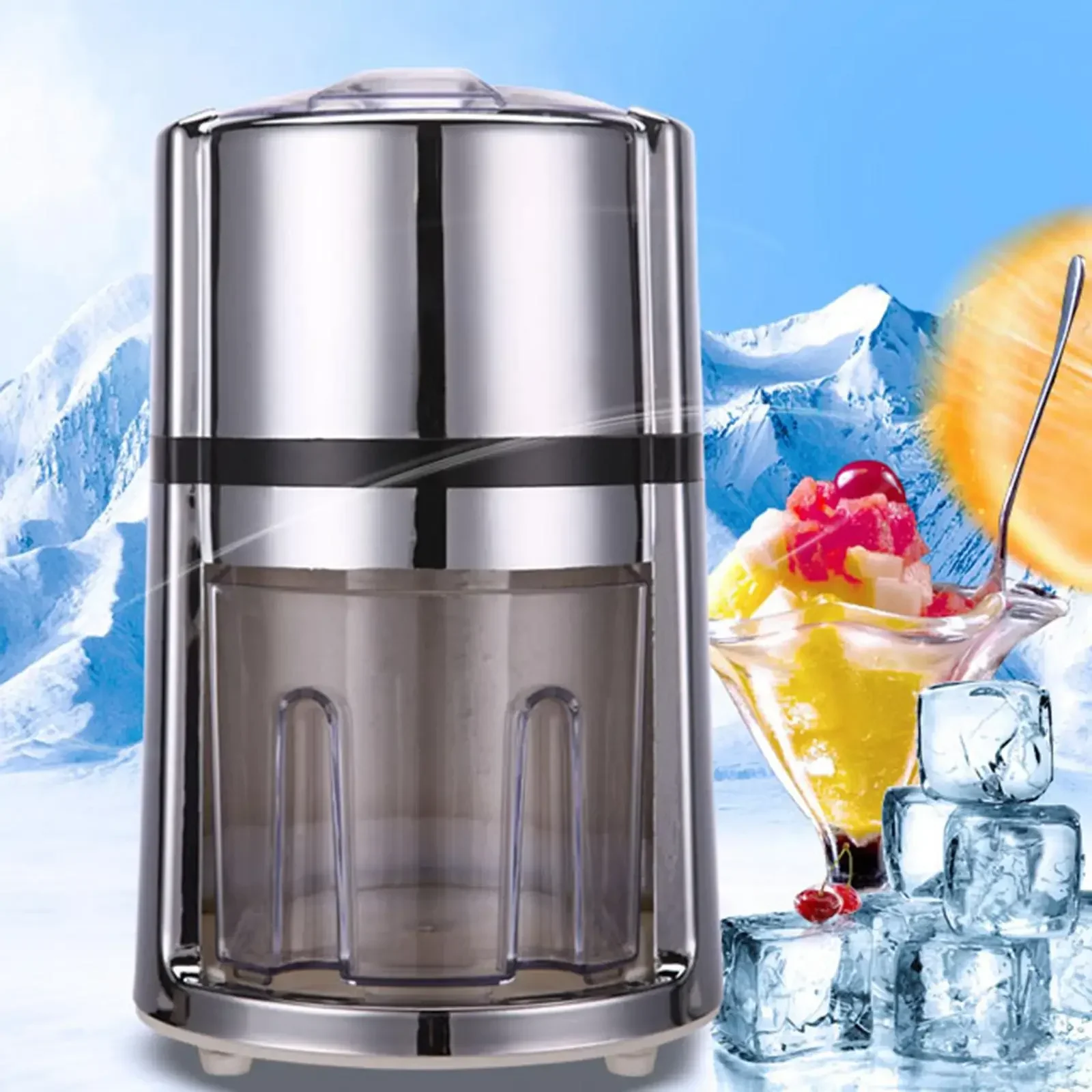 Manual Ice Crusher Shaver Shredding Machine DIY Hand Cranked Home