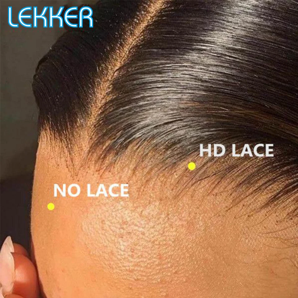 Lekker Wear and Go Glueless Short Straight Bob 13x4 Lace Frontal Human Hair Wig For Women Brazilian Remy Hair Transparent Lace