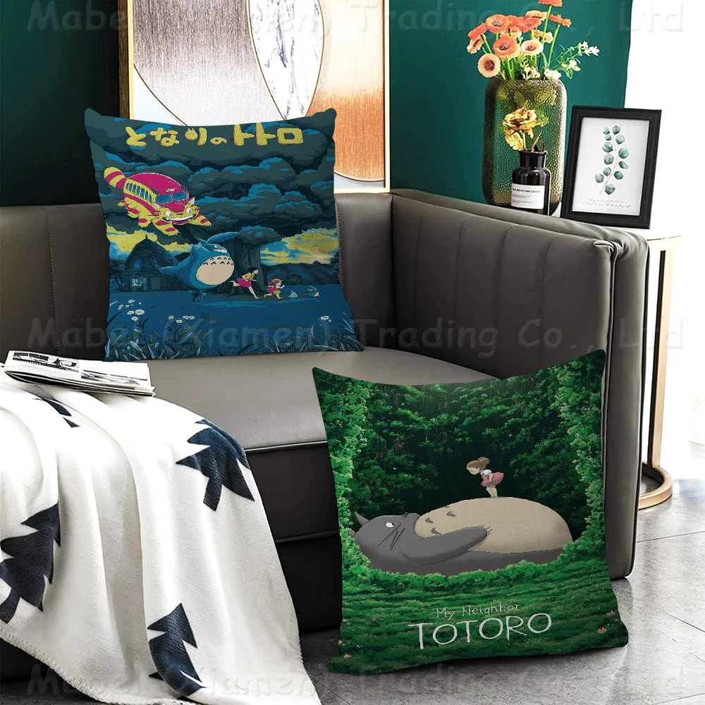 My N-Neighbor T-TotoroS Pillow Gift Home Office Decoration Bedroom Sofa Car Cushion Cover Case 45x45