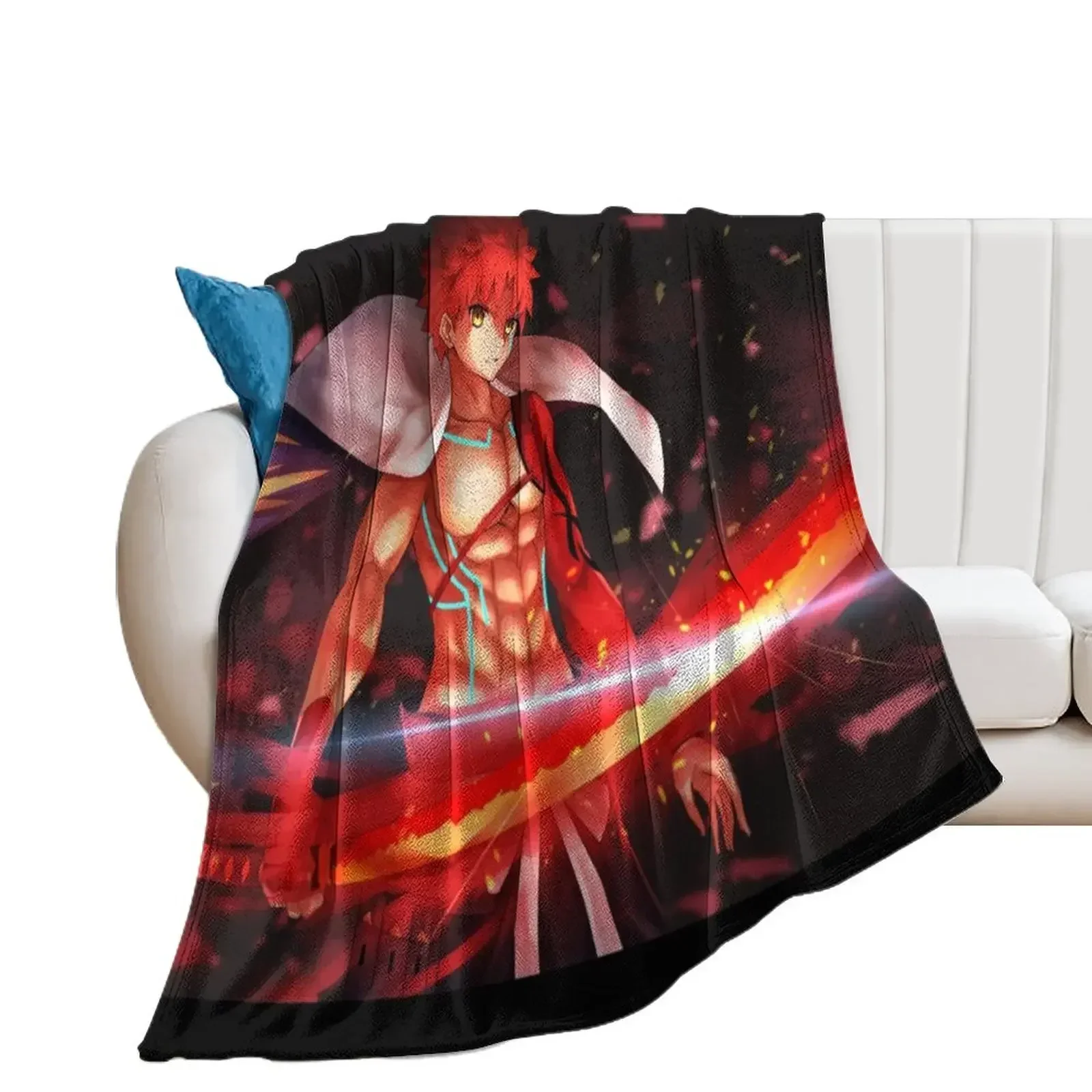 Shirou Emiya Fate Stay Night Throw Blanket Soft Big Beautifuls Blankets