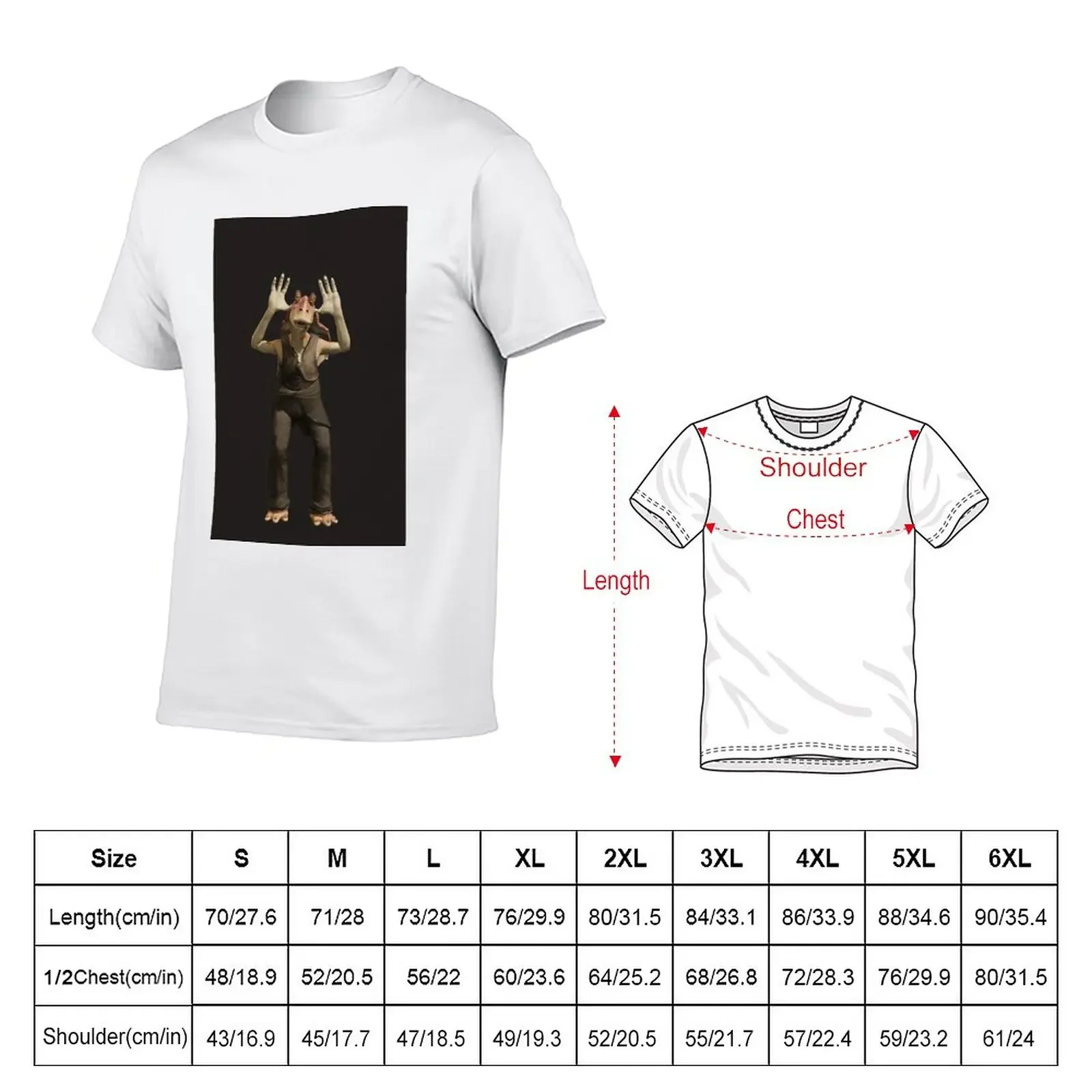 New jar jar binks T-Shirt rapper graphic tees oversized t shirt workout shirts for men