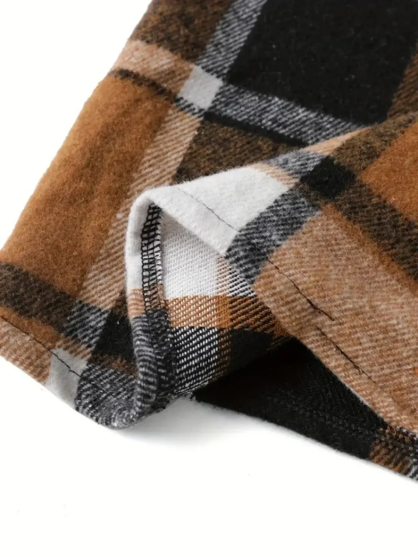 Plus Size 1XL-5XL Dámská módní s dlouhým rukávem, kostkovaný tisk, dámská ležérní podzimní a zimní tunika s knoflíky a výstřihem do V - náhled 6