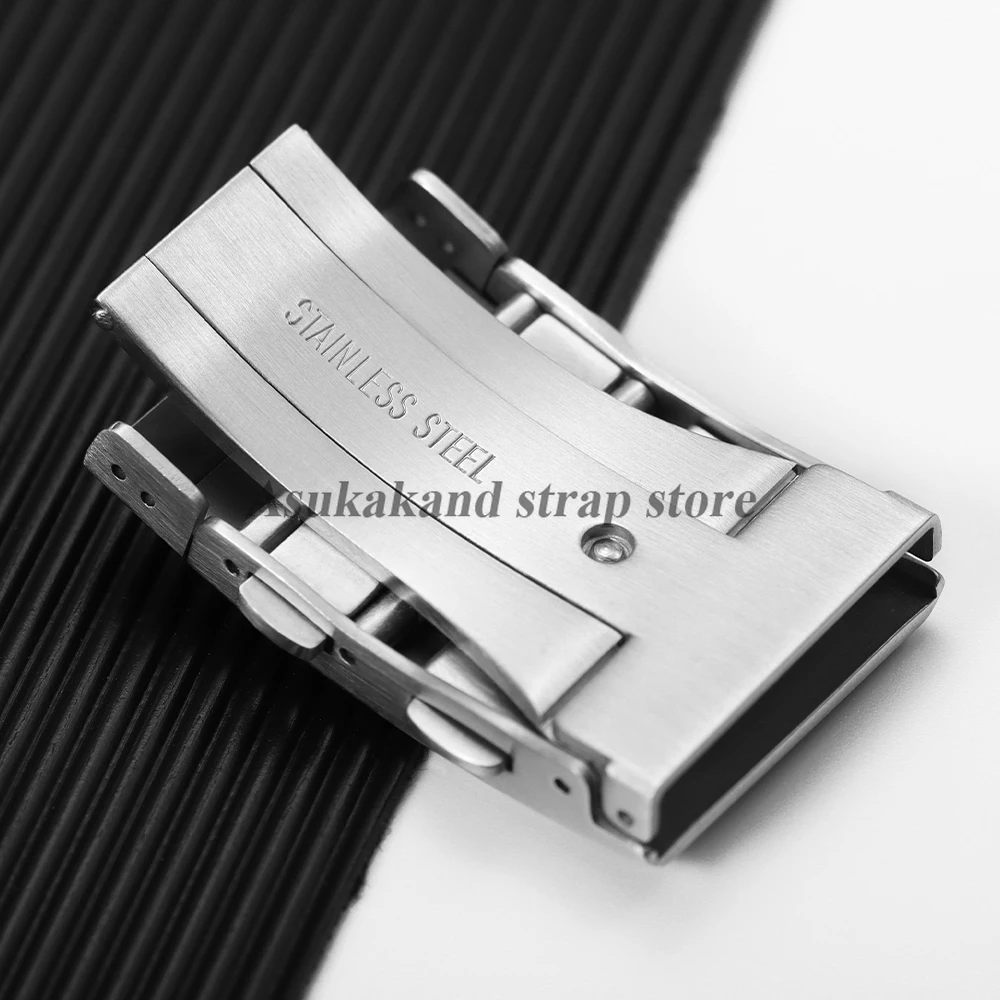 18 مللي متر 20 مللي متر 22 مللي متر 316L الصلبة الفولاذ المقاوم للصدأ مشبك قابل للتعديل ل Seiko ل أوميغا حزام الساعات للطي المشبك زر معدني اكسسوارات