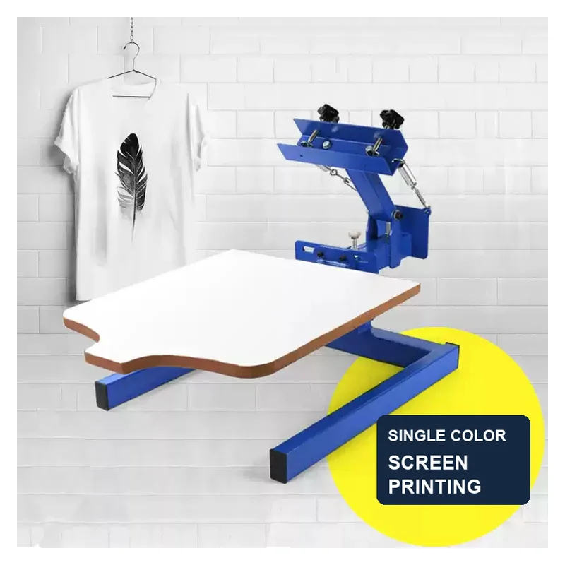 1 Color Screen Printing Machine Manual Silk Screen Printer T-shirt DIY Screen Printing Press for Garment Textile Backpack Fabric