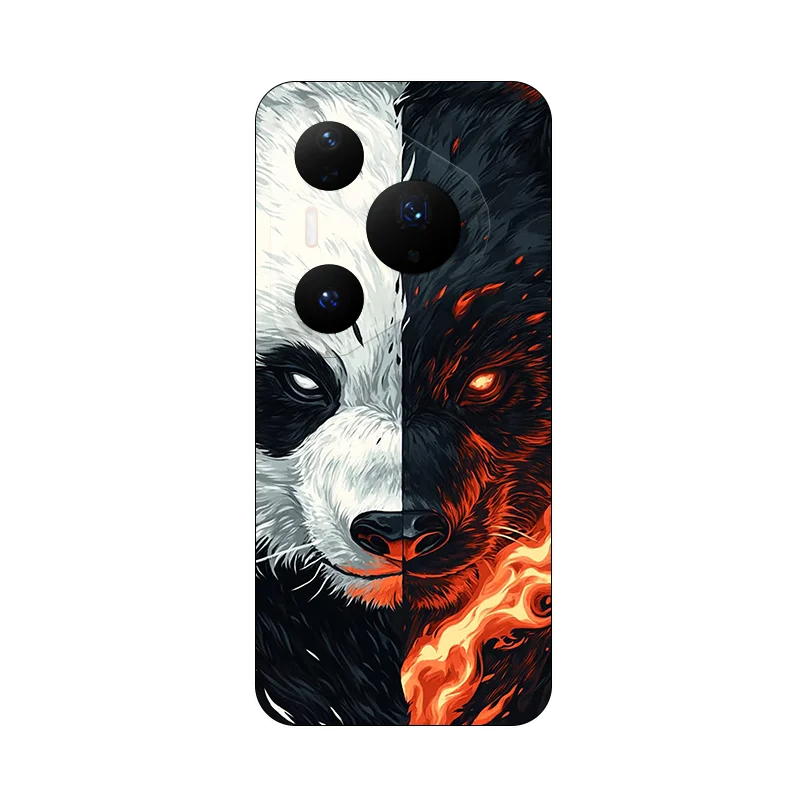 Para Huawei Pura 80 Pro funda de teléfono Panda silicona suave protección completa contraportada para Huawei Pura 80 Ultra 80Pro + Fundas Pura80