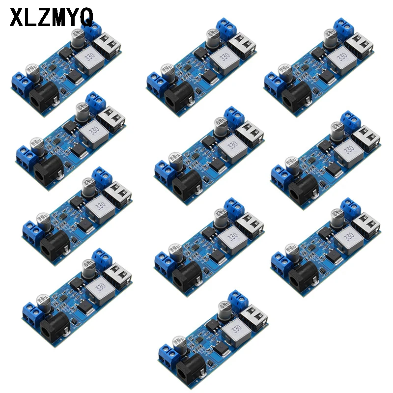 10-個-dc-dc-ステップダウン電源-24v-12v-から-5v-5a-降圧コンバータ交換-lm2596s-調整可能な-usb-ステップダウン充電モジュール