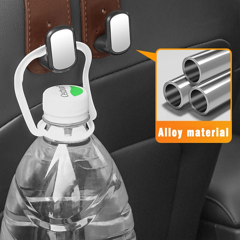 High Quality Car Headrest Hook Leather Hidden Back Hanger Storage Holder Quality  Large Load-Bearing Alloy Hook Hanger Universal