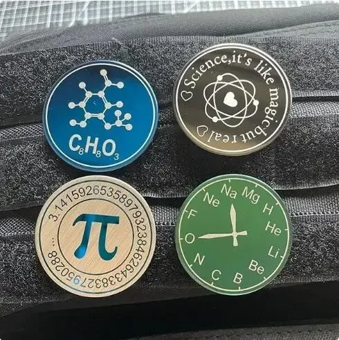 Parche de moral gancho y bucle elemento químico Pi – Científico - imagen 4