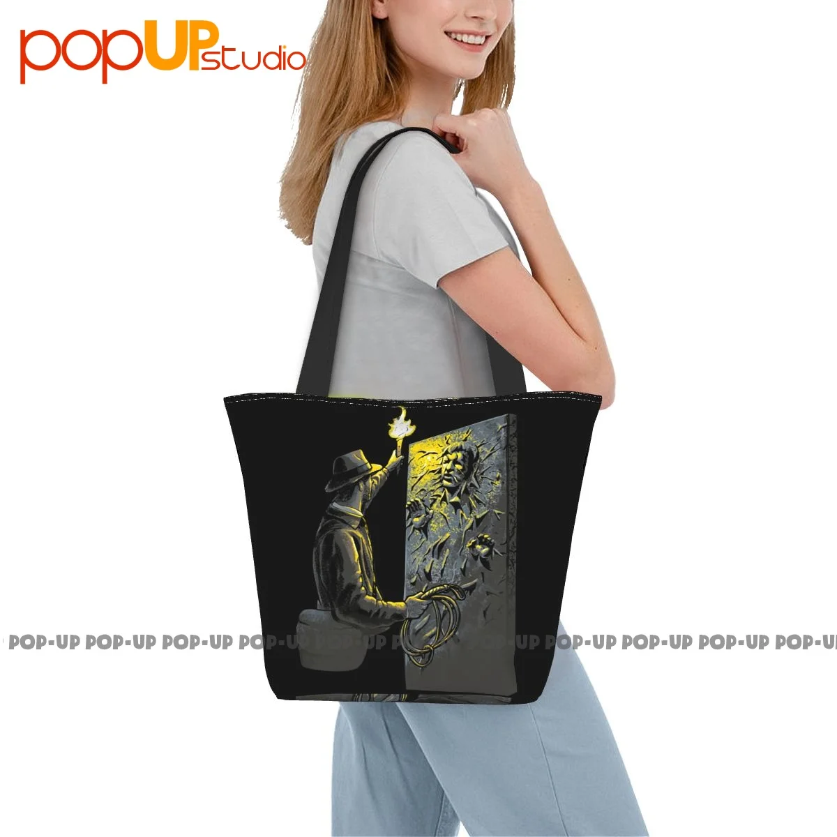 Indiana Jones Han Solo-Bolso de mano informal Retro, bolsa de almuerzo, almacenamiento de compras