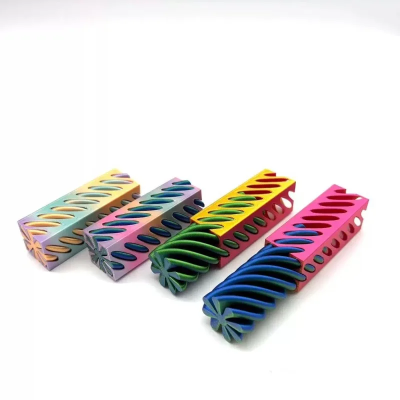 ثلاثية الأبعاد مطبوعة هرم مستحيل تمرير من خلال النحت عمود مربع اللولب المسمار تململ لعبة دوامة مخروط الضغط حلية #6