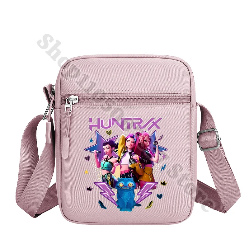 KPop شيطان الصيادين النساء أنيمي حقيبة كروسبودي الإكسسوارات فتاة الكرتون لطيف حقائب كتف كيس التخزين عادية هدايا 2025