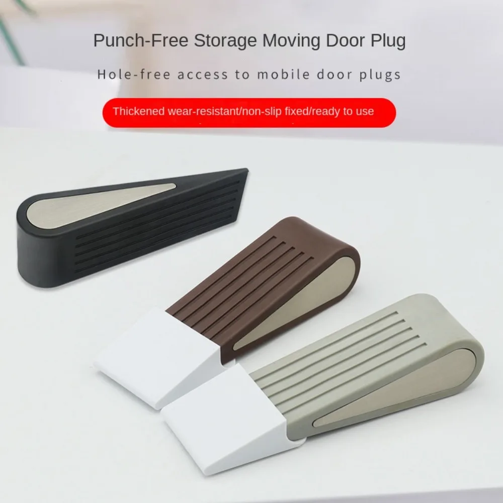 

New Rubber Door Stopper Anti Collision Self Adhesive Floor Holder Strong Suction Wall Protectors Door Wedge Home