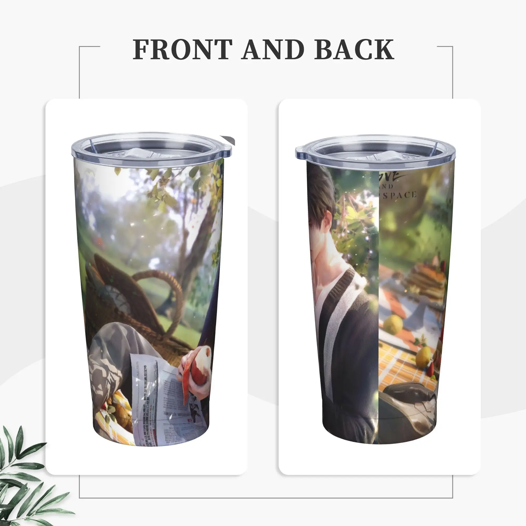 

Стакан из нержавеющей стали Zayne Love And Deepspace, кружки, чашка с соломинкой, дорожная бутылка для холодной и горячей воды, портативная термокружка