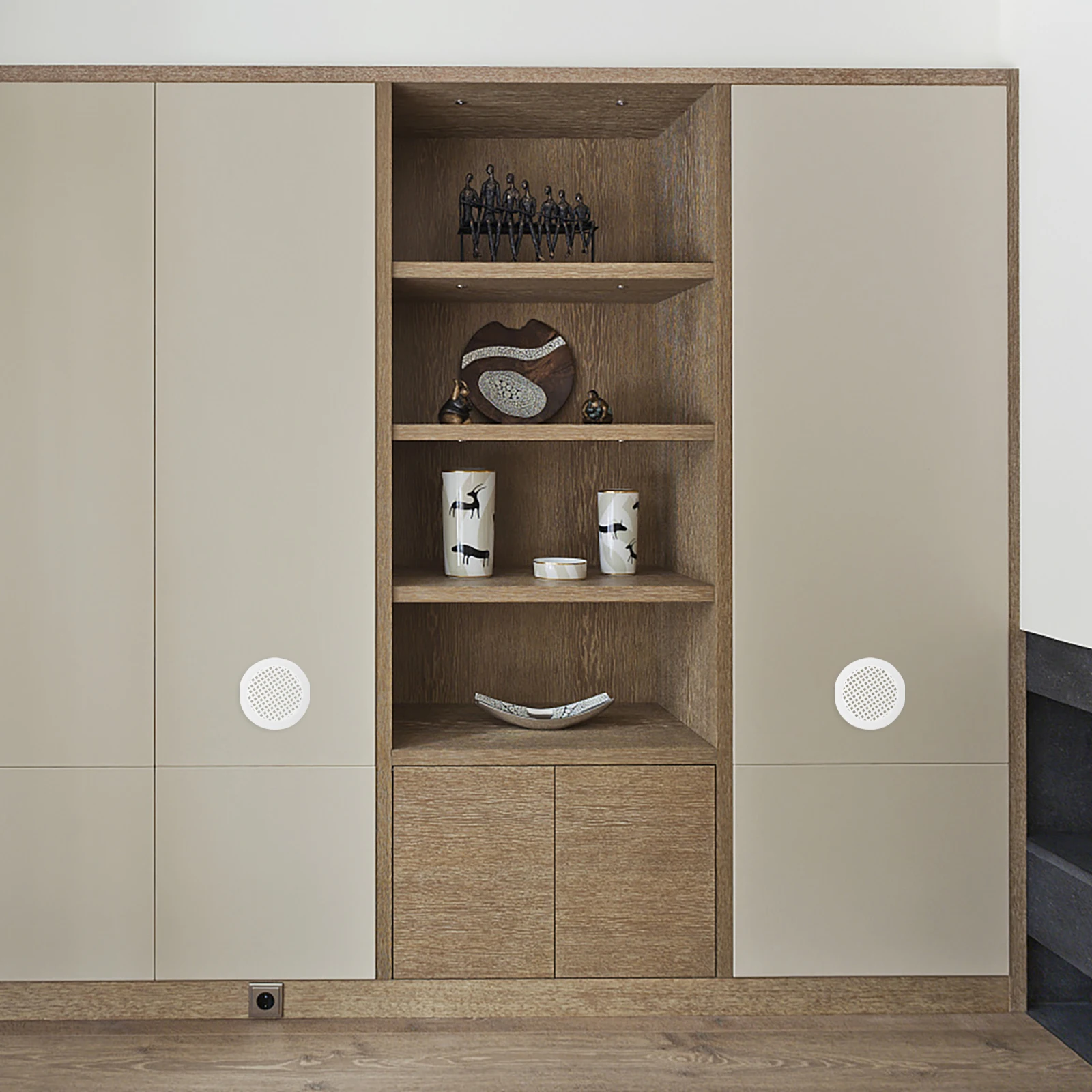 

20pcs 60Mm Soffit Round Air Vent Cover Under Cabinet Ventilation Decorative Cover Replacement Cabinet Door Vent For Bathroom