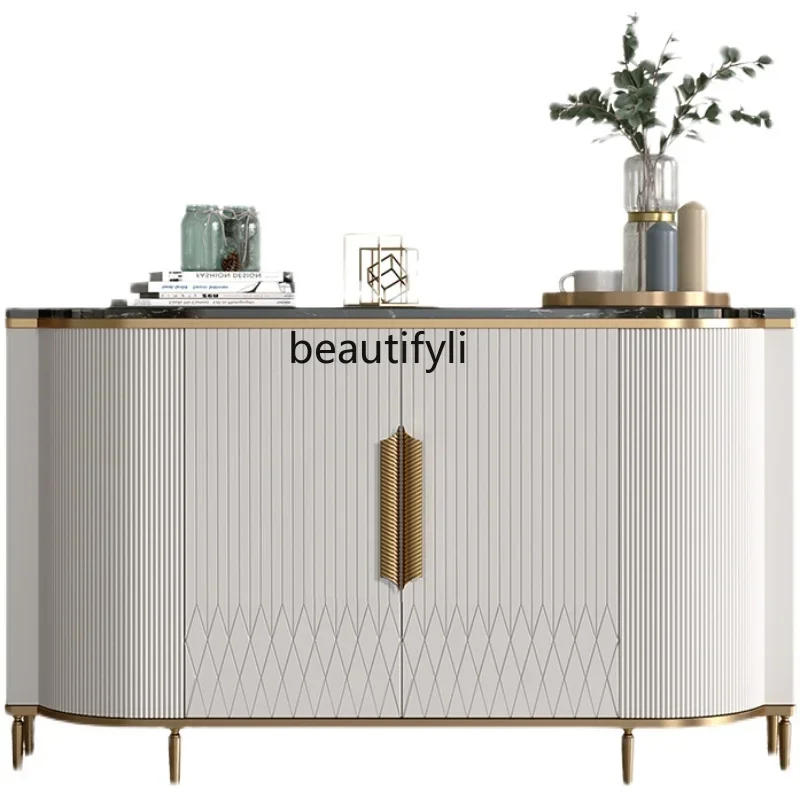 

Light luxury dining side cabinet Home dining room Wall decoration locker Living room Marble porch cabinetA