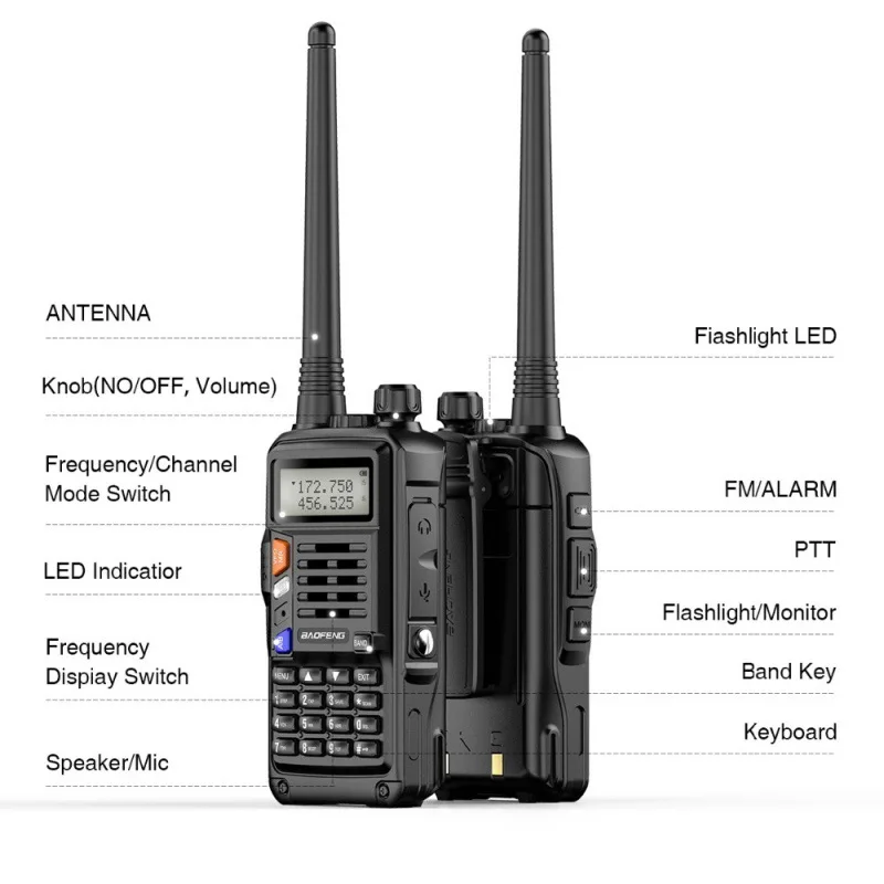 BAOFENG UV S9 Plus Potężny ręczny transceiver z dwuzakresowym radiem UHF VHF 16 KM dalekiego zasięgu Walkie Talkie Ham UV 5R Two Way Radio