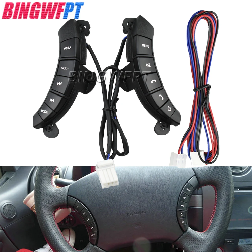 

Steering Wheel Audio Control Buttons For Great Wall Hover H3 H5 2010-2013 wingle 3 5 with Back Light Volume Mode Function Switch