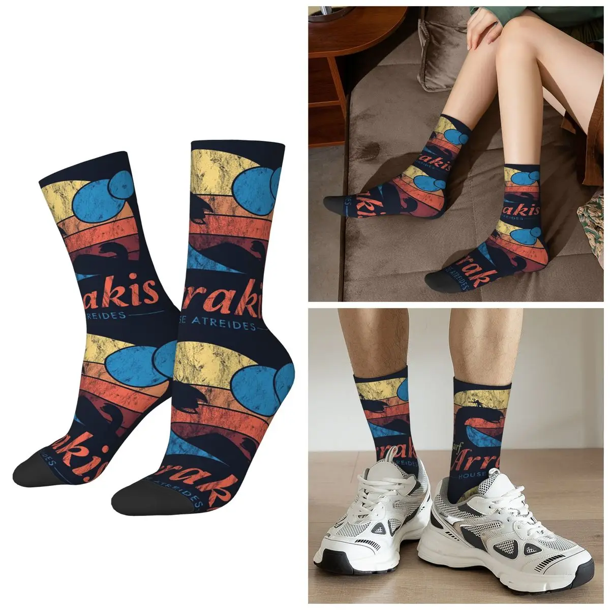جميع المواسم زيارة Arrakis المتعثرة تصفح الكثبان الرملية الخيال العلمي الجوارب Harajuku الرياضة الأوسط جوارب أنبوبية جوارب غير رسمية للرجال النساء هدية #1