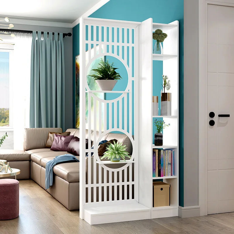 

Screen partition, foyer, porch cabinet, living room, shielding wall, simple modern office, door-to-door shelves