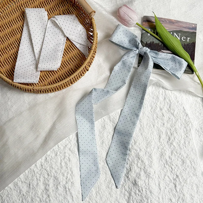 

Длинный шелковый шарф, высококачественный весенне-летний декоративный шарф, сумка с завязками на талии, повязка на голову с лентой, завязанный стримером для волос