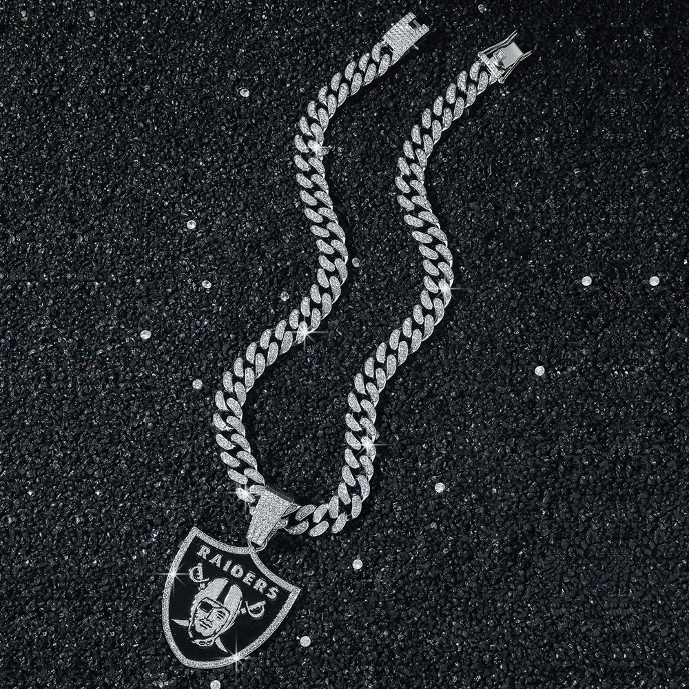جديد الرجال الهيب هوب مغني الراب فريق الرجبي قلادة قلادة مع 13 مللي متر ميامي كوبا سلسلة القلائد للنساء والرجال ارتداء المجوهرات بالجملة #4