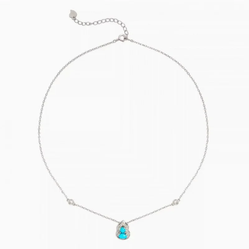 Fashionable Versatile Elegant String Turquoise Gourd Necklace SSXL2596