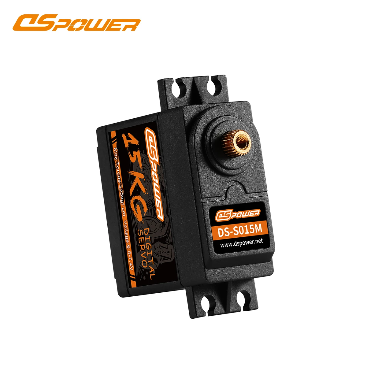 DSpower เซอร์โวมอเตอร์ดิจิตอลมาตรฐาน ขนาด 15 กก. แรงบิดสูง เกียร์โลหะ โปรไฟล์ต่ำ ใช้ไฟ 6.0~7.4V สำหรับรถบังคับวิทยุ 1/8 1/10 แขนหุ่นยนต์ เครื่องบินแบบแกน