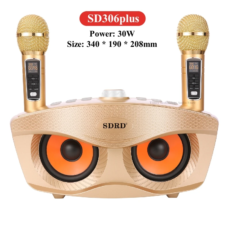 D230 SDRD ホームカラオケ SD-306Plus ワイヤレス 家庭用 Sd306plus-プロのカラオケマシン,デュアルマイク付きBluetooth