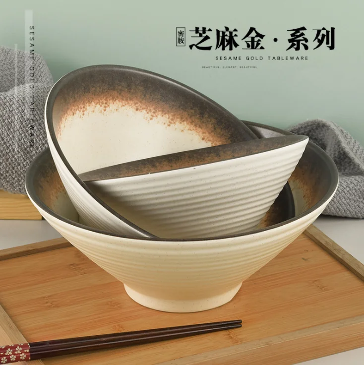 Imitation Porcelain Japanese Ramen Bowl Creative Commercial Beef Soup Noodles Bowl