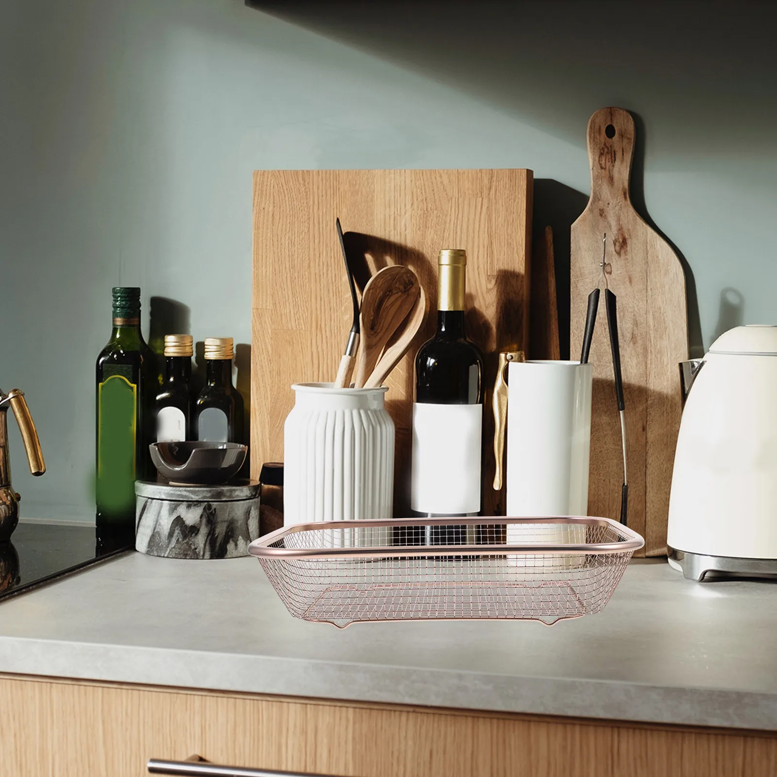 

Sink Basket Stainless Steel Drain Basket for Kitchen Sink Fruit Vegetable Strainer Kitchen Gadget Home Use