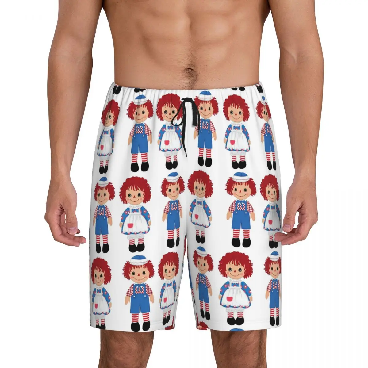 

Custom Raggedy Ann And Raggedy Andy The Vintage Dolls Short Pajama Pants Men Sleepwear Sleep Lounge Bottom Shorts Sleeping Pants