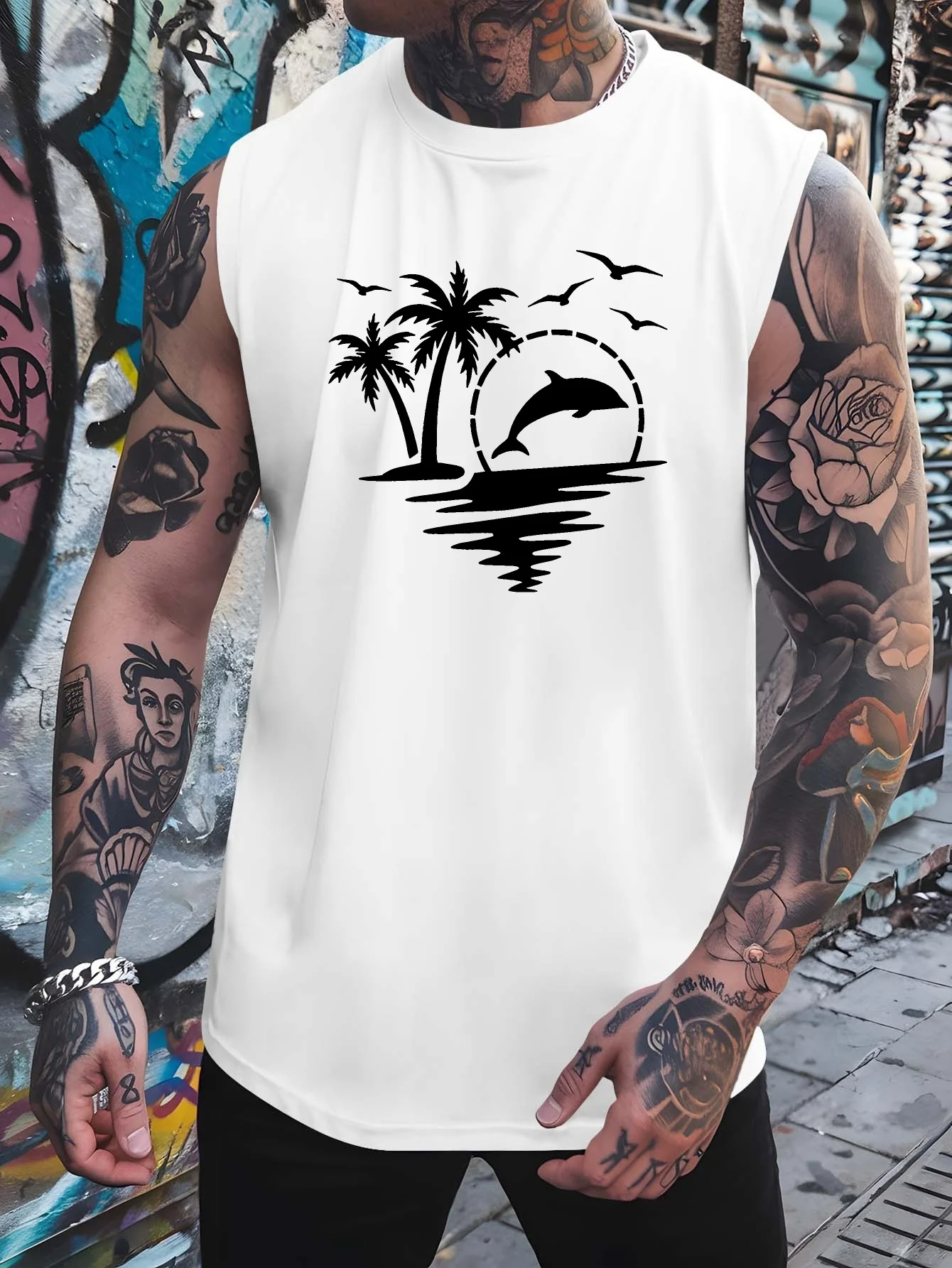 

Men's large-sized loose-fitting sports vest, summer breathable and quick-drying basketball fitness sleeveless T-shirt