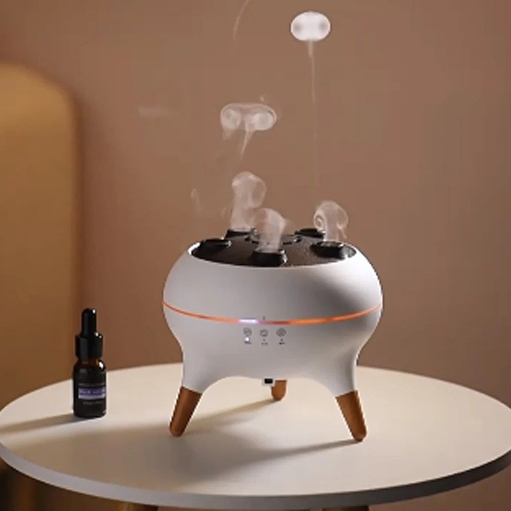 Flame Aroma Diffuser Pro - Dynamic 360° Multi-Spray, Heavy Fog & RGB Remote Control for Home/Studio/Yoga