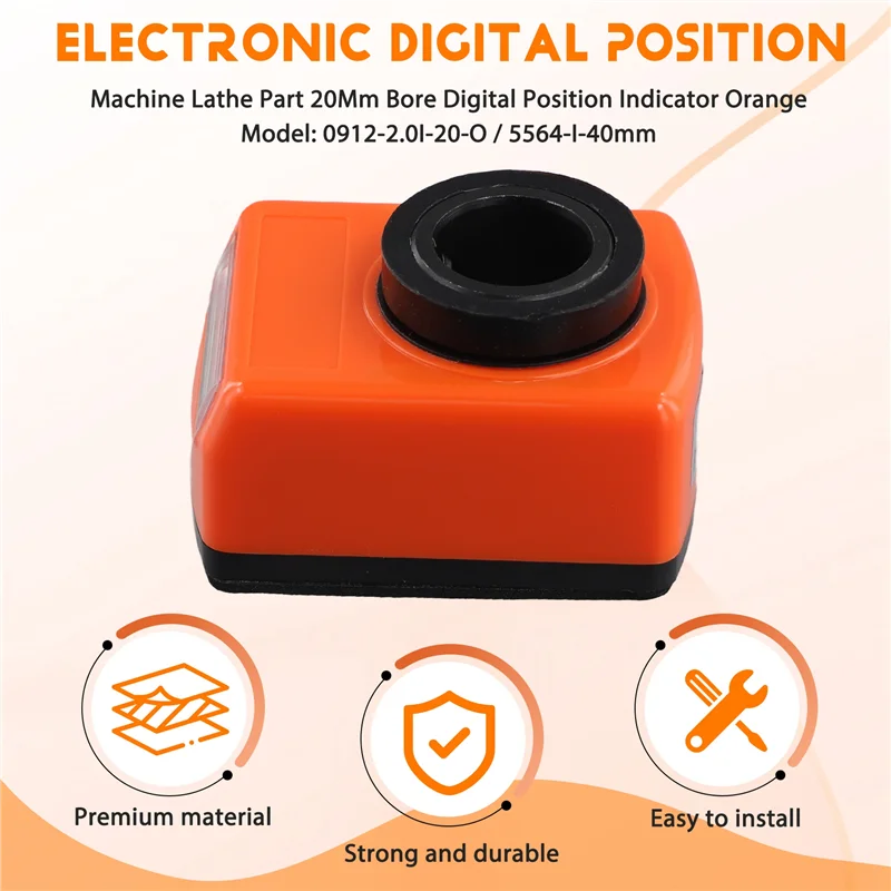 A34R Machine Lathe Part 20Mm Bore Digital Position Indicator Orange
