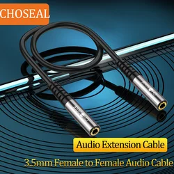 CHOSEAL-Cable adaptador hembra a hembra de 3,5mm, conector auxiliar de Audio estéreo TRS Cod para auriculares, Cable de extensión auxiliar para coche