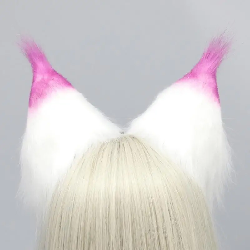 U4LE Detachable Animal Ear Hairhoop for Cosplay Party Plush Ear Hairband Anime Costume Accessory Halloween Props Hairhoop
