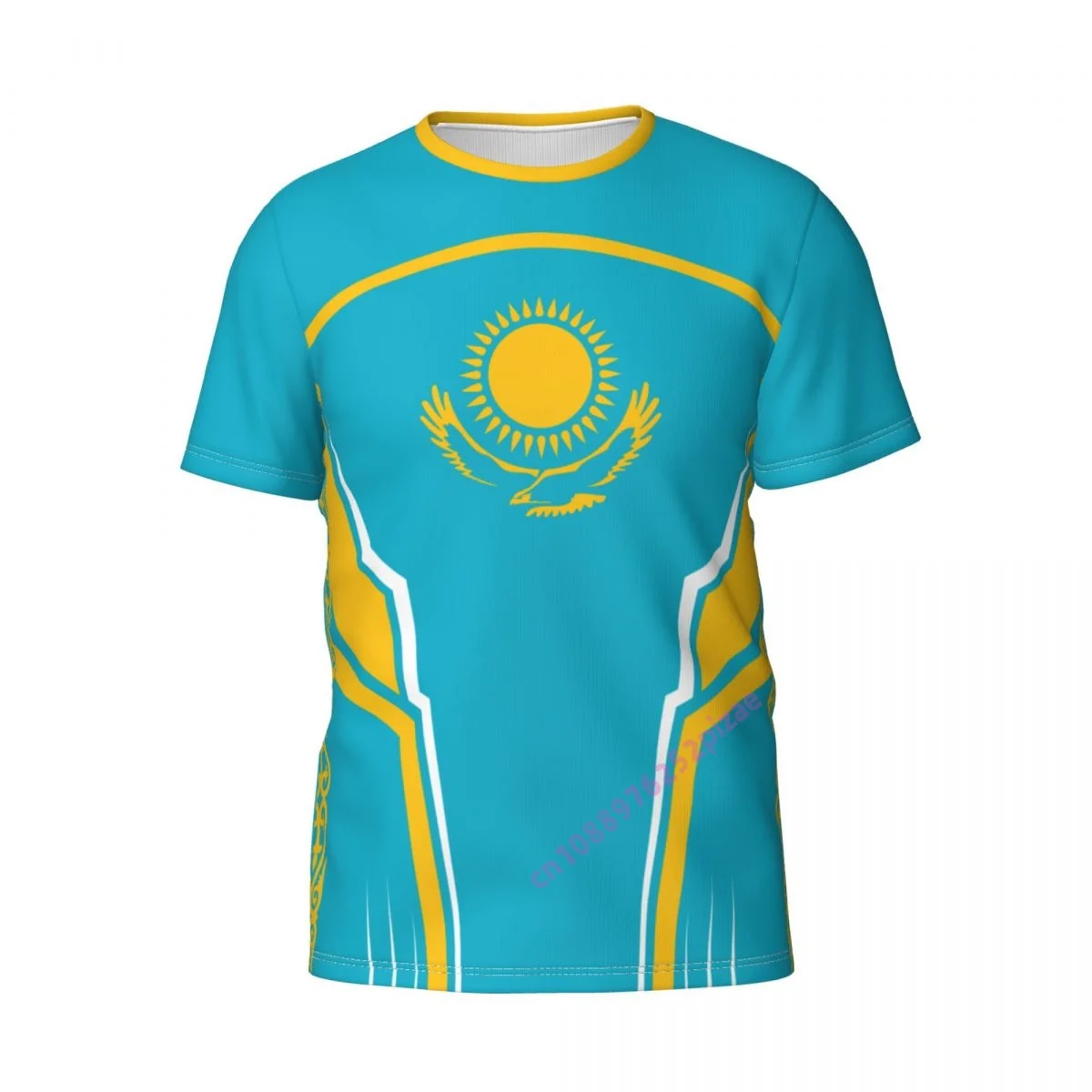 Kazakhstan 3D Flag T-shirts Men Women Clothing Sports Breathable For Running Bike Tennis Fitness T shirt