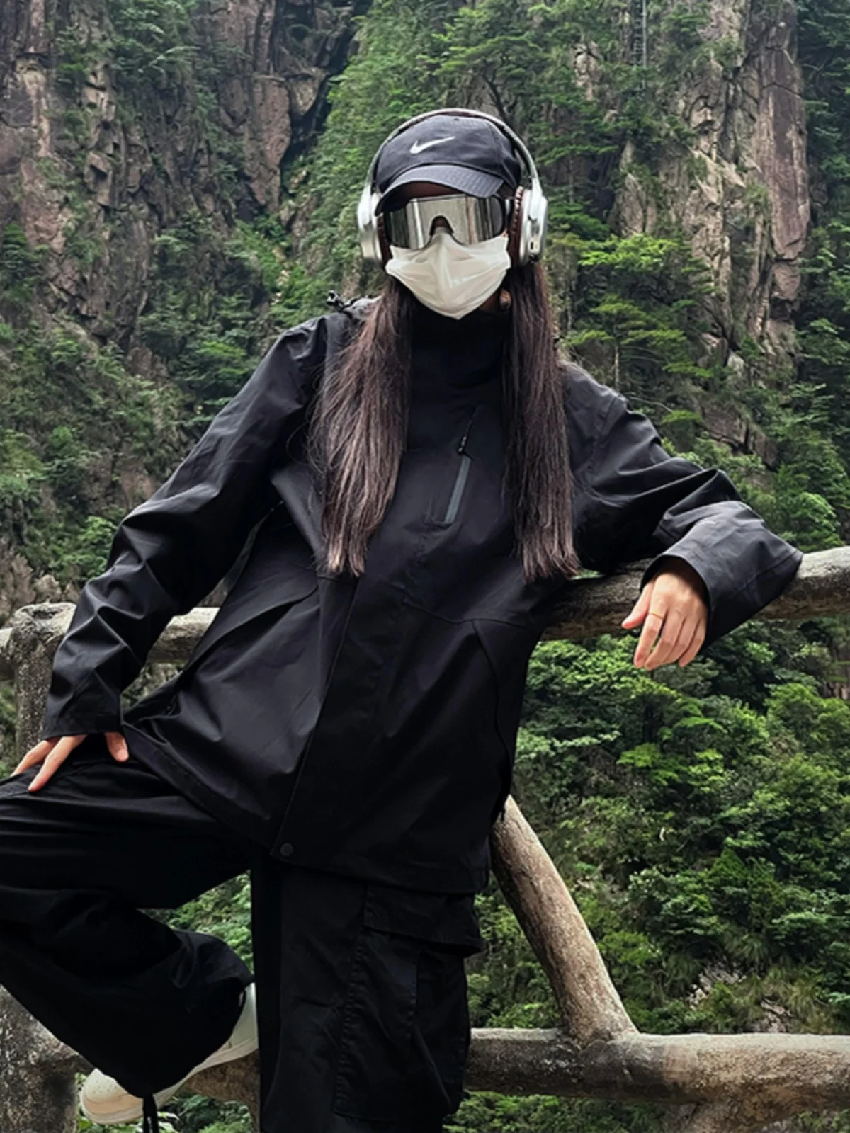 

Bla Samurai San Yan Men's Outdoor Climbing Jaet Summer Waterproof Windproof Sunscreen Regular Fit Long Sve Zipper Hoodie