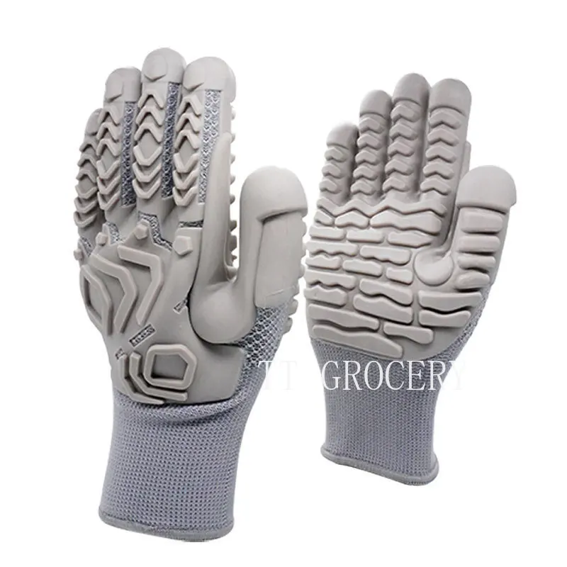 

Anti-Vibration Work Gloves MenCut Resistant Safety Impact Glove Heavy DutyTPR Protection TPE Shock-Absorbing Gloves