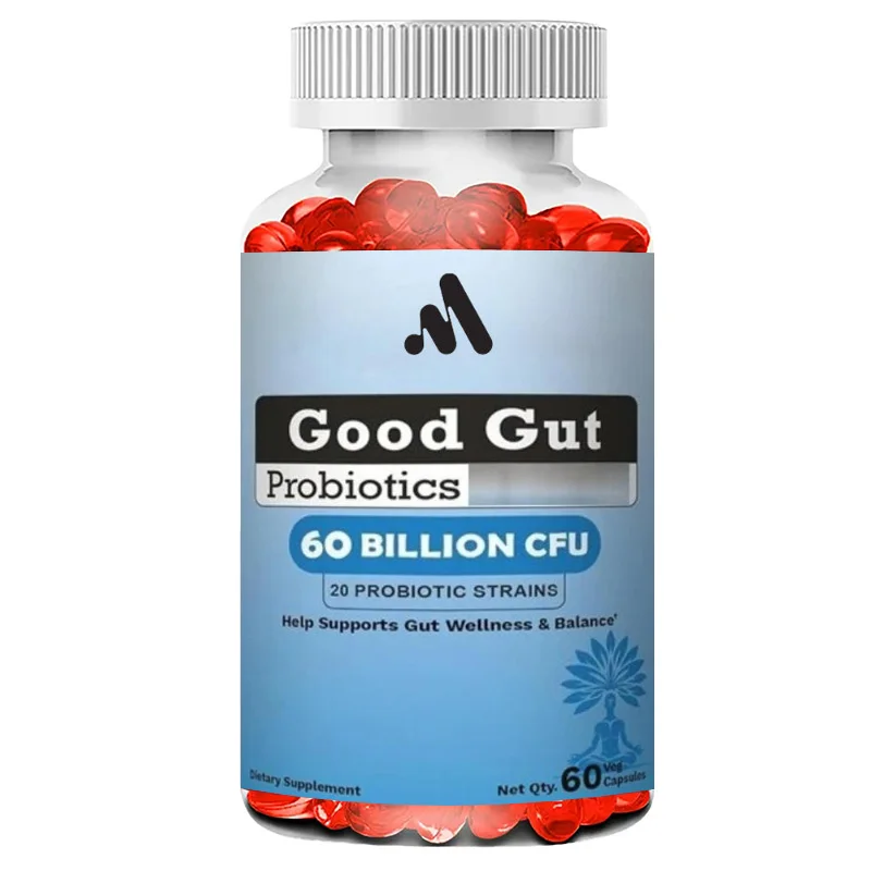 

60 Billion Colony Units of Probiotics, 20 Strains | 60 Capsules, Containing A Mixture of Organic Prebiotics